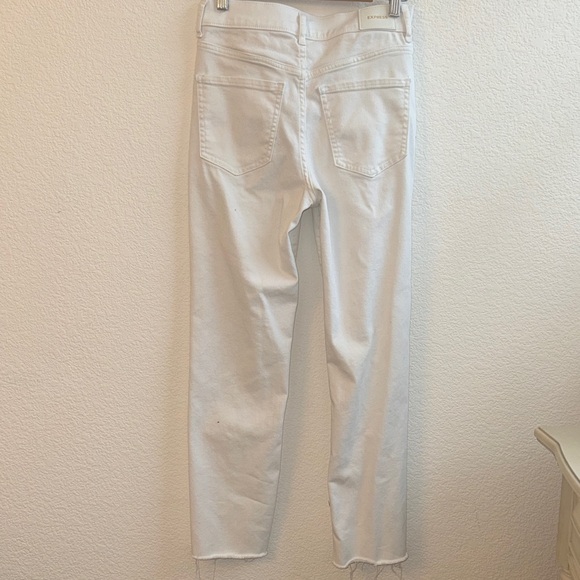 Express White Distressed Ankle Jeans High Rise - Picture 5 of 6